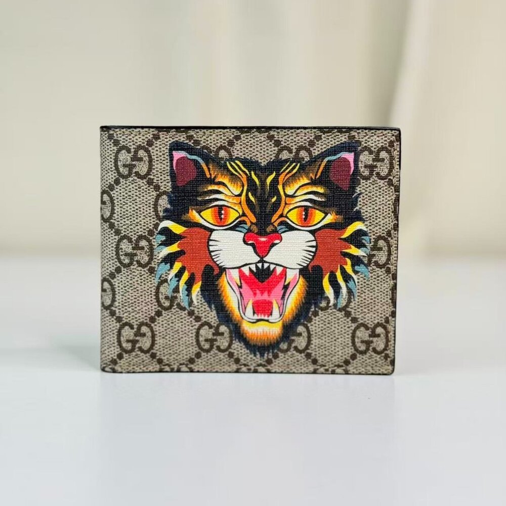 Gucci GG Logo Supreme Limited Edition Wallet Iconic Tiger Design